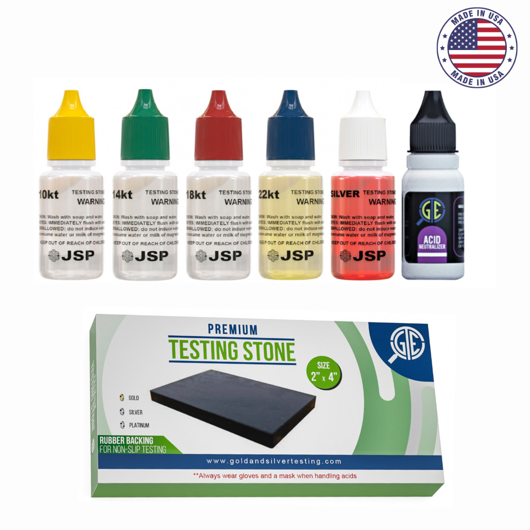 Gold Silver Jewelry Testing Acid Kit 10K 14K 18K 22K 24 Test Kit Detector