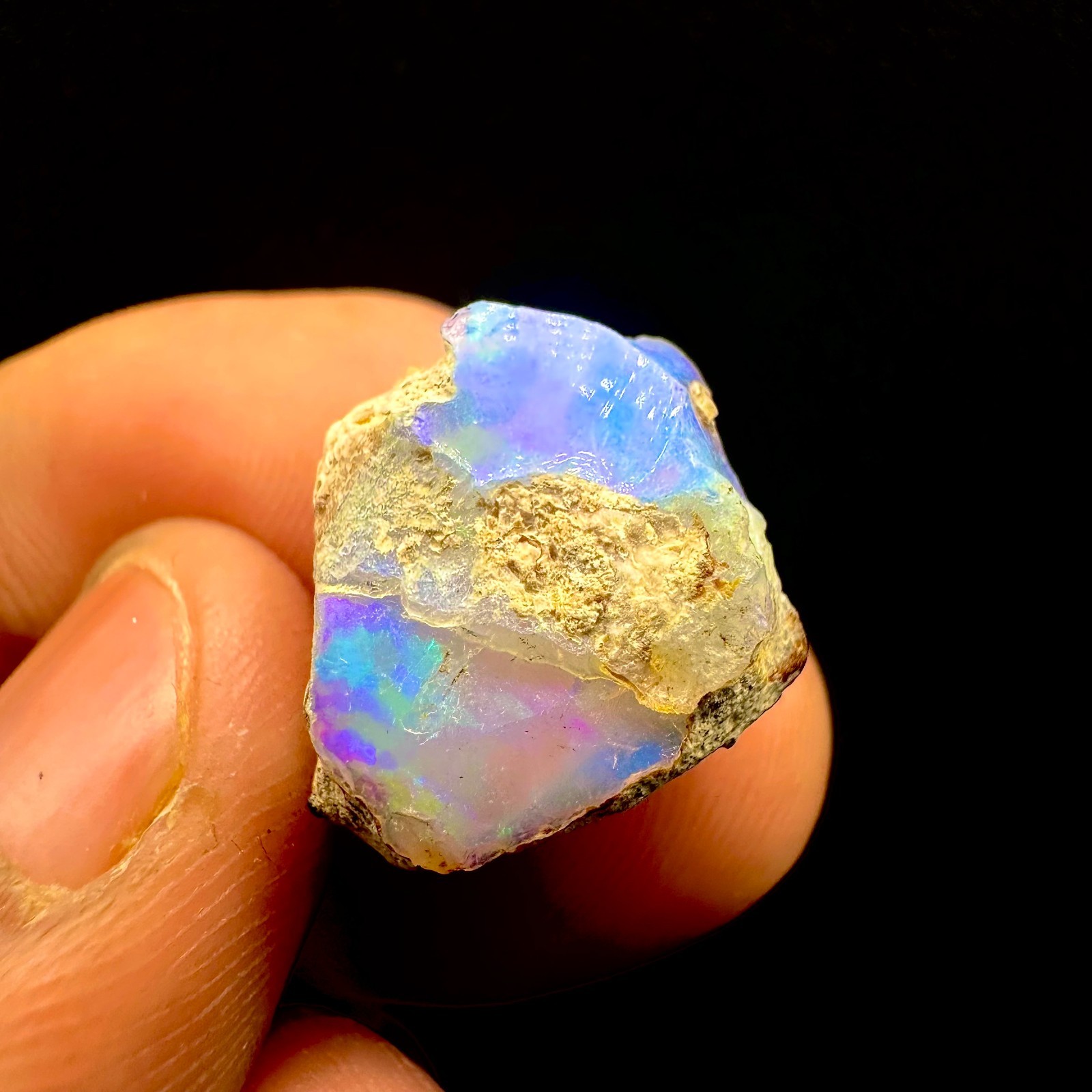 13 CTS Natural Ethiopian Opal Rough, Crystal Raw Welo Fire Opal Rough Gemstone