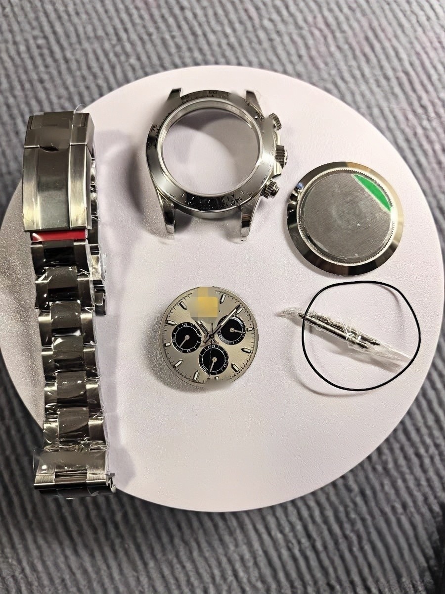 DIY SET for 40MM watch case + dial + hands +904L Strap Suitable for 4130 4131