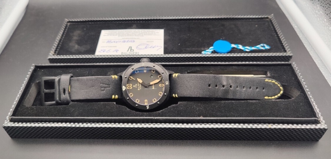 Allesandro Baldieri Magnum M48 Limited Edition Dive Watch Black PVD Bezel $1200