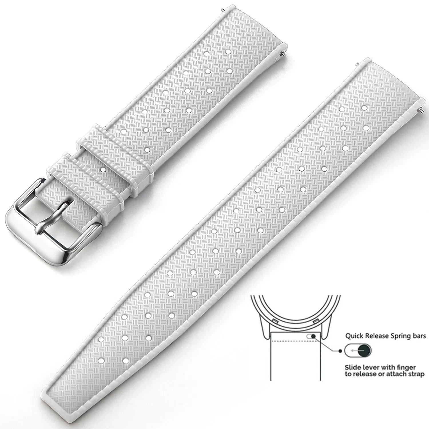 Tropical Silicone Watch Strap Band Quick Release Watch Band 18mm 20mm 22mm Smart