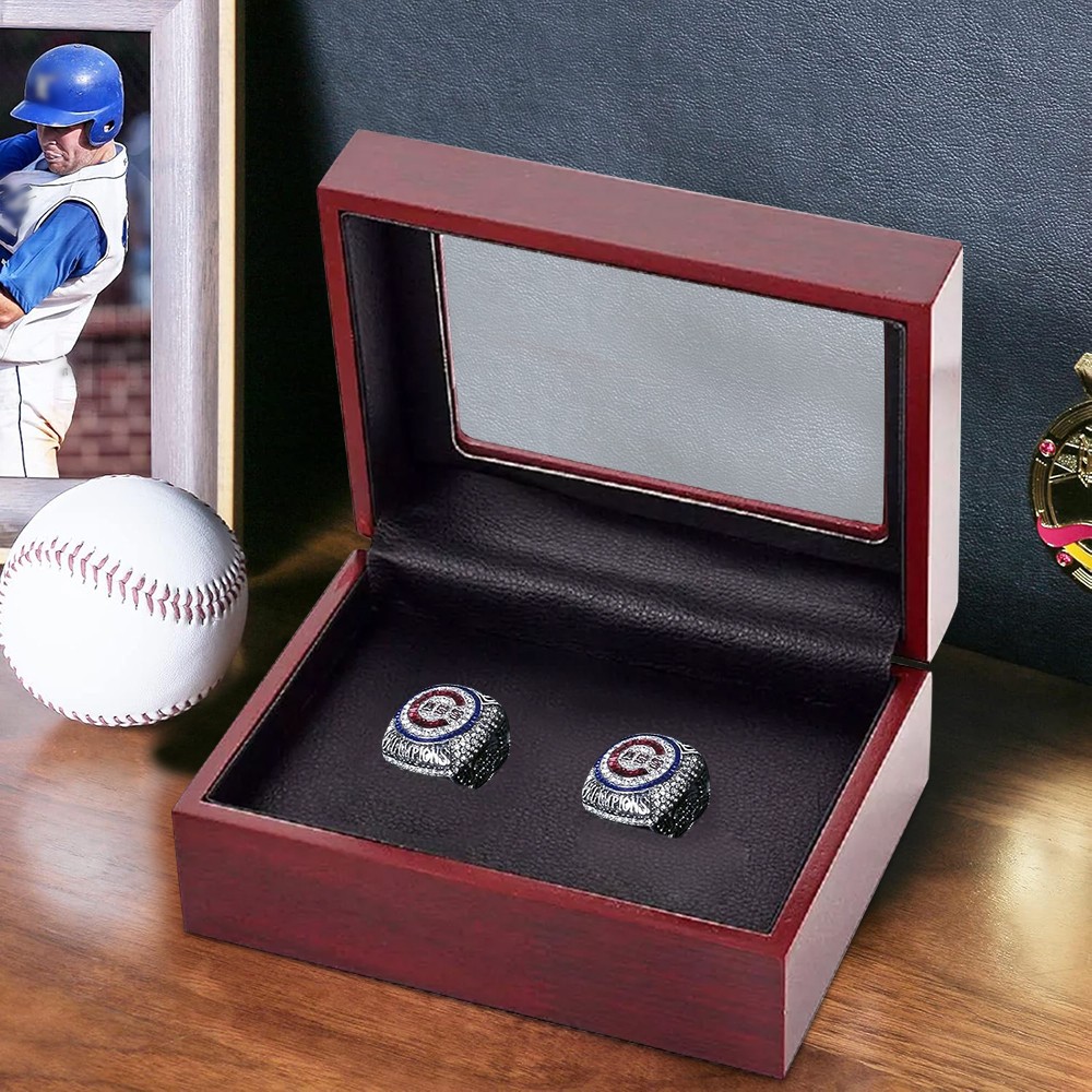 Championship Ring Display Box – Wooden Collection Case Storage Holder 1-7 Slots