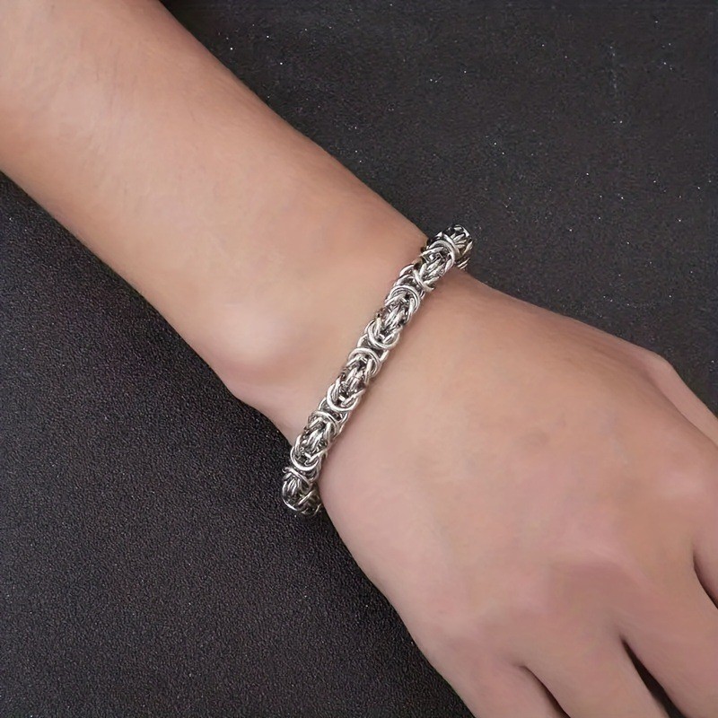 Bracelet Titanium Steel Cable Chain Women Men 8mm Width 7.5″ Length Bracelet