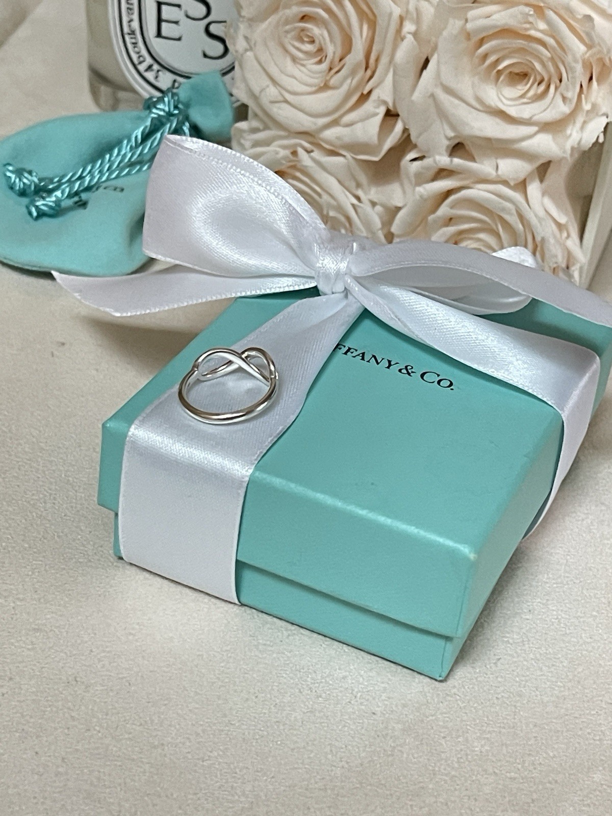 Tiffany & Co. Infinity Silver Ring size 5.5 $415 in Tiffany Blue Box