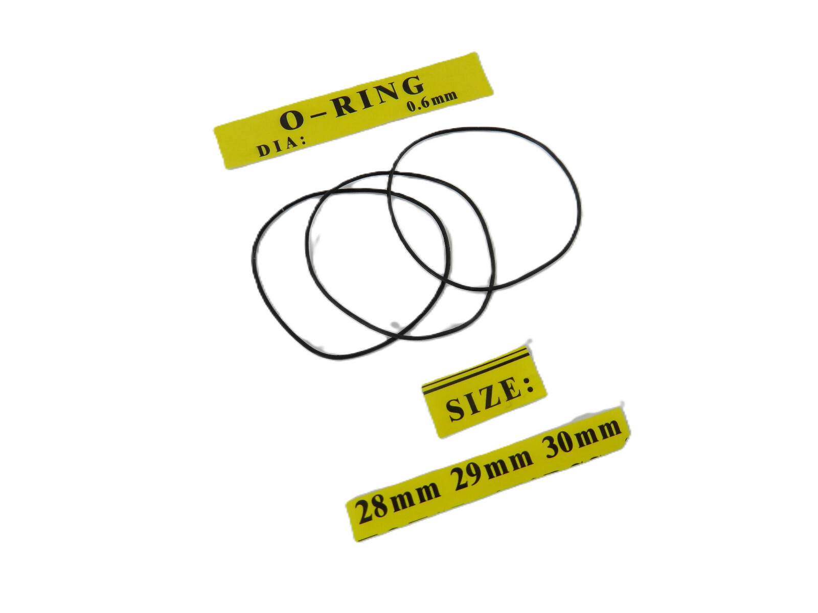 Rubber Watch Case Back O Ring Round Gasket 28mm-29mm-30mm Thick 0.6mm