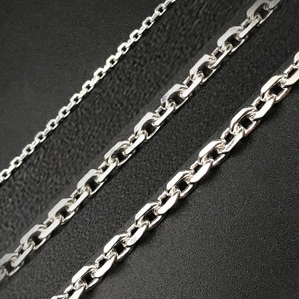 USA Stock 3MM Mens Chain Silver Stainless Steel Cable Anchor Necklace 26 inches