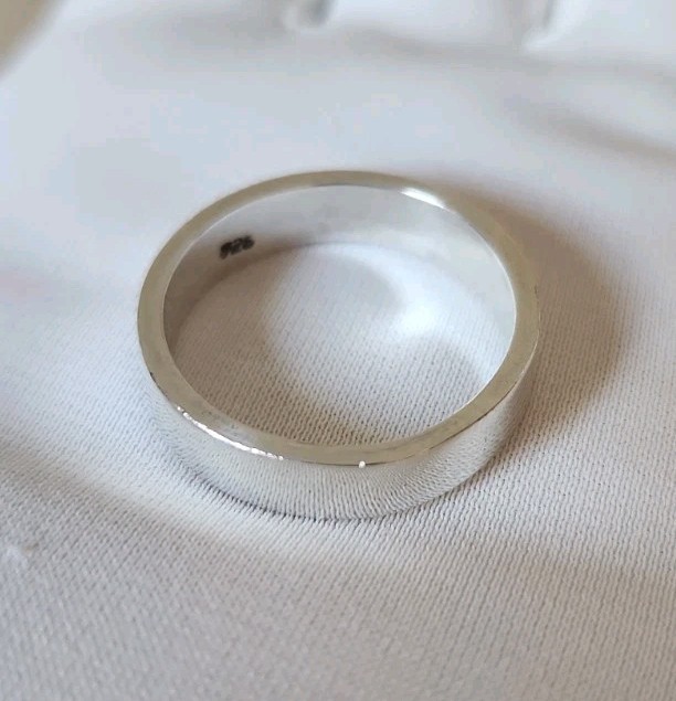 925 Sterling Silver Flat Wedding Band Ring 5mm Wide Plain Smooth Solid Size 10