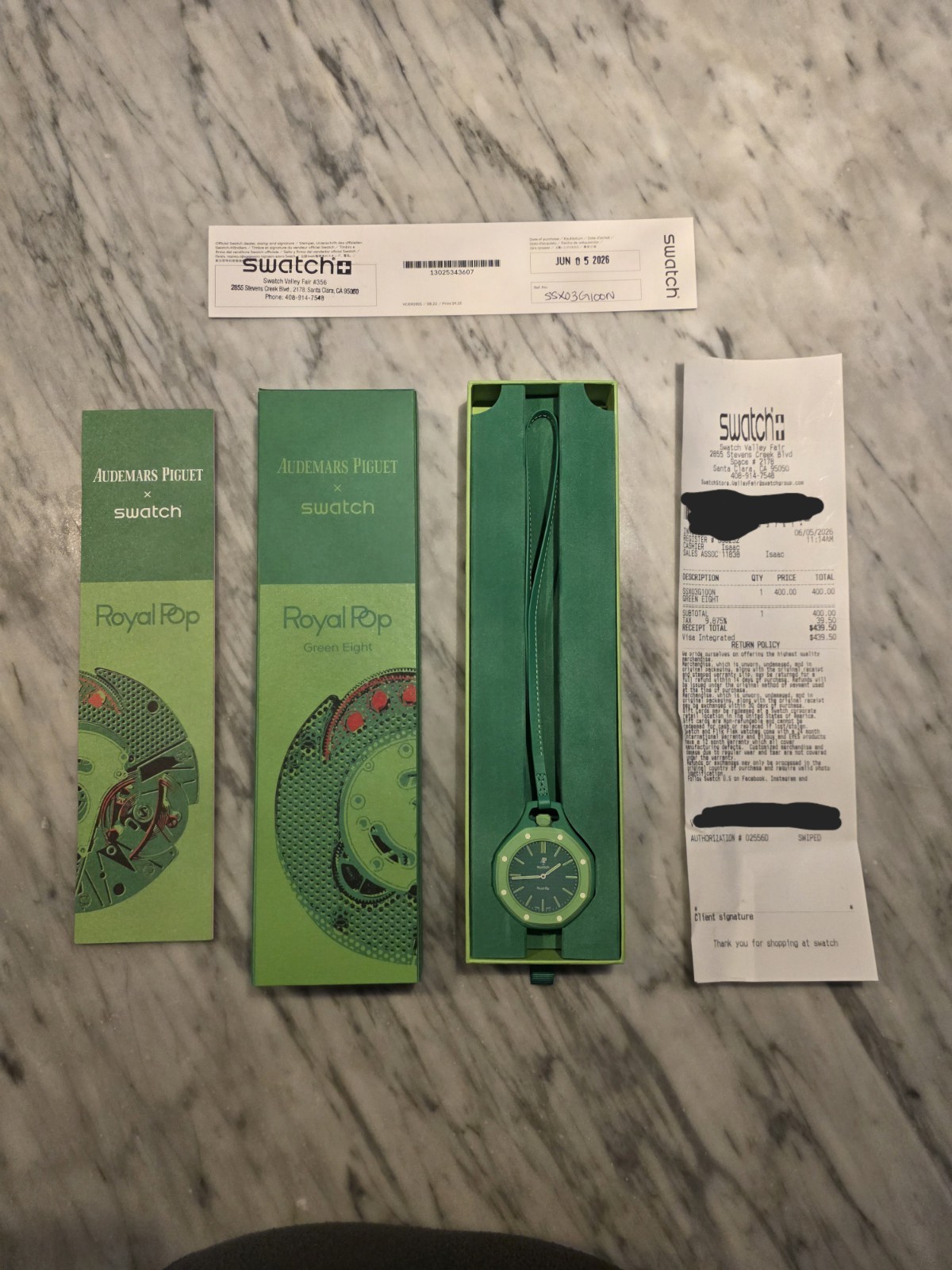Brand New Swatch × AP Royal Pop “Green Eight” ✅️ 100% AUTHENTIC