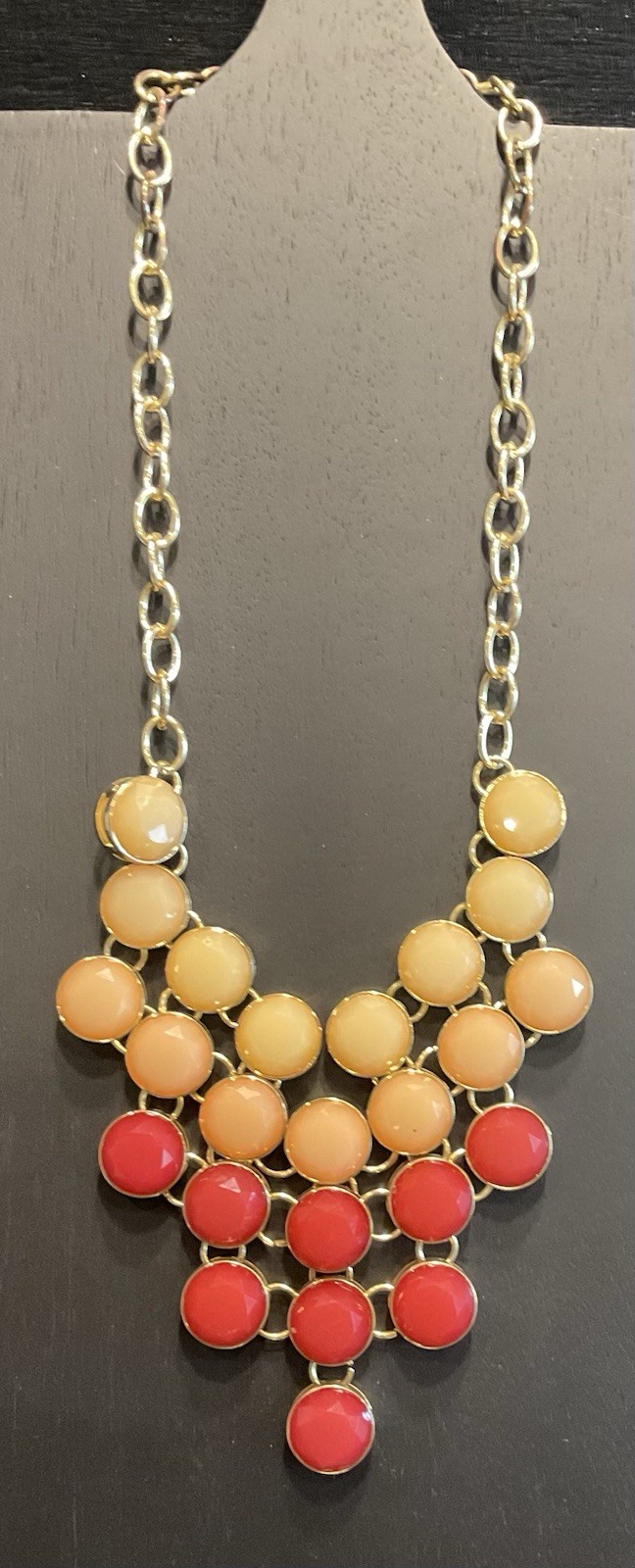 NY & CO. Beautiful Gold Tone Chain With Cascading Jewel Necklace # 177