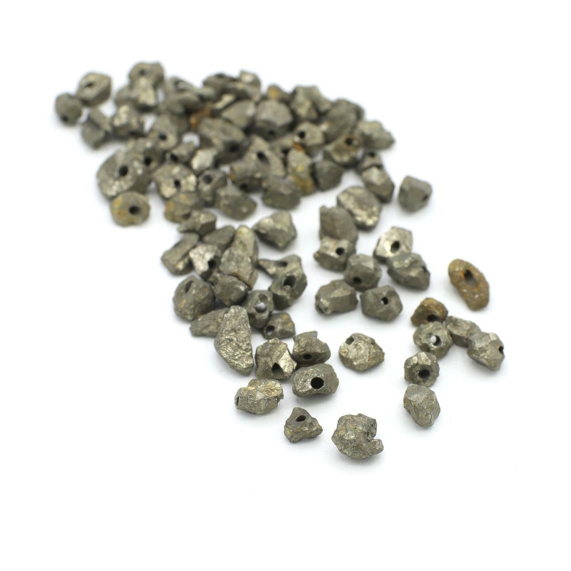 Genuine Raw Faceted Pyrite Nugget Beads for Jewelry 5-8 mm 20pcs