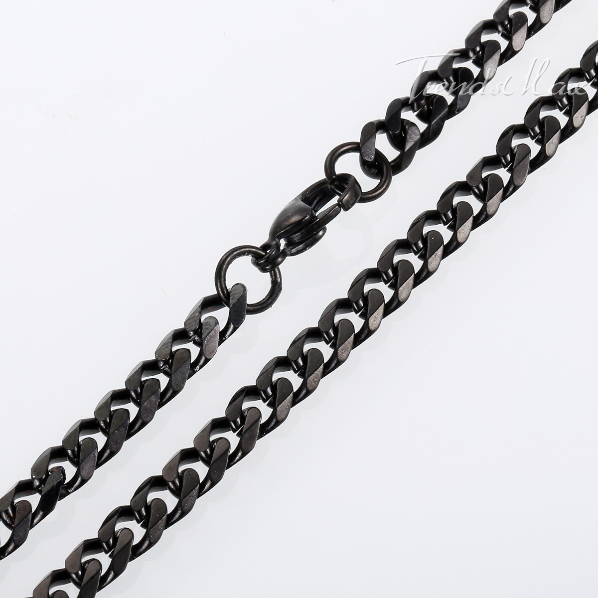 Men’s Black Stainless Steel Cuban Necklace Curb Chain 3/5/7/9/11mm Wide Jewelry