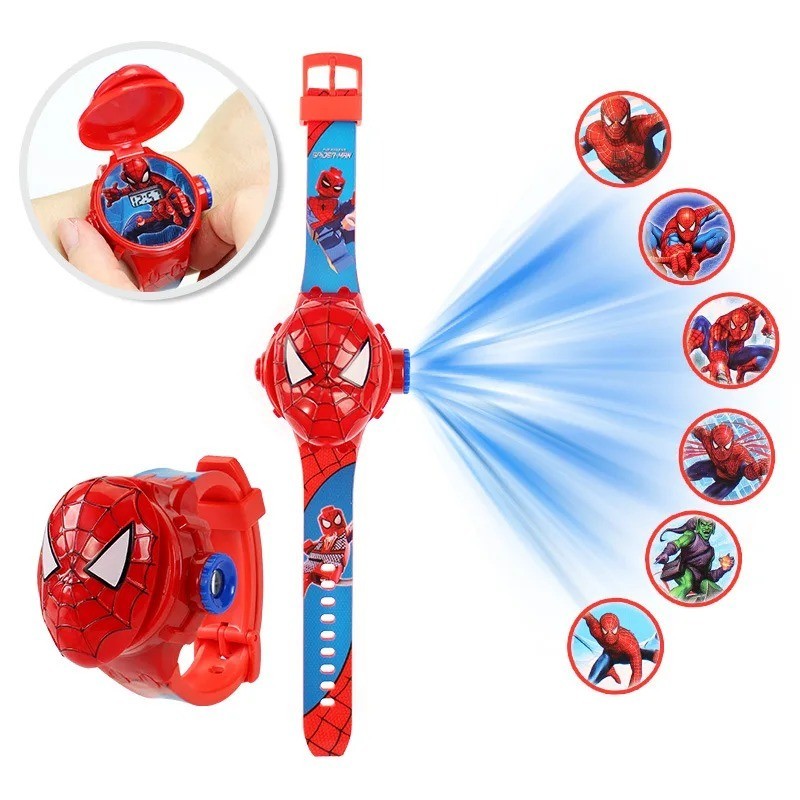 3D Projection Kids Wristwatch – Spiderman, Batman, Elsa & More Superheroes