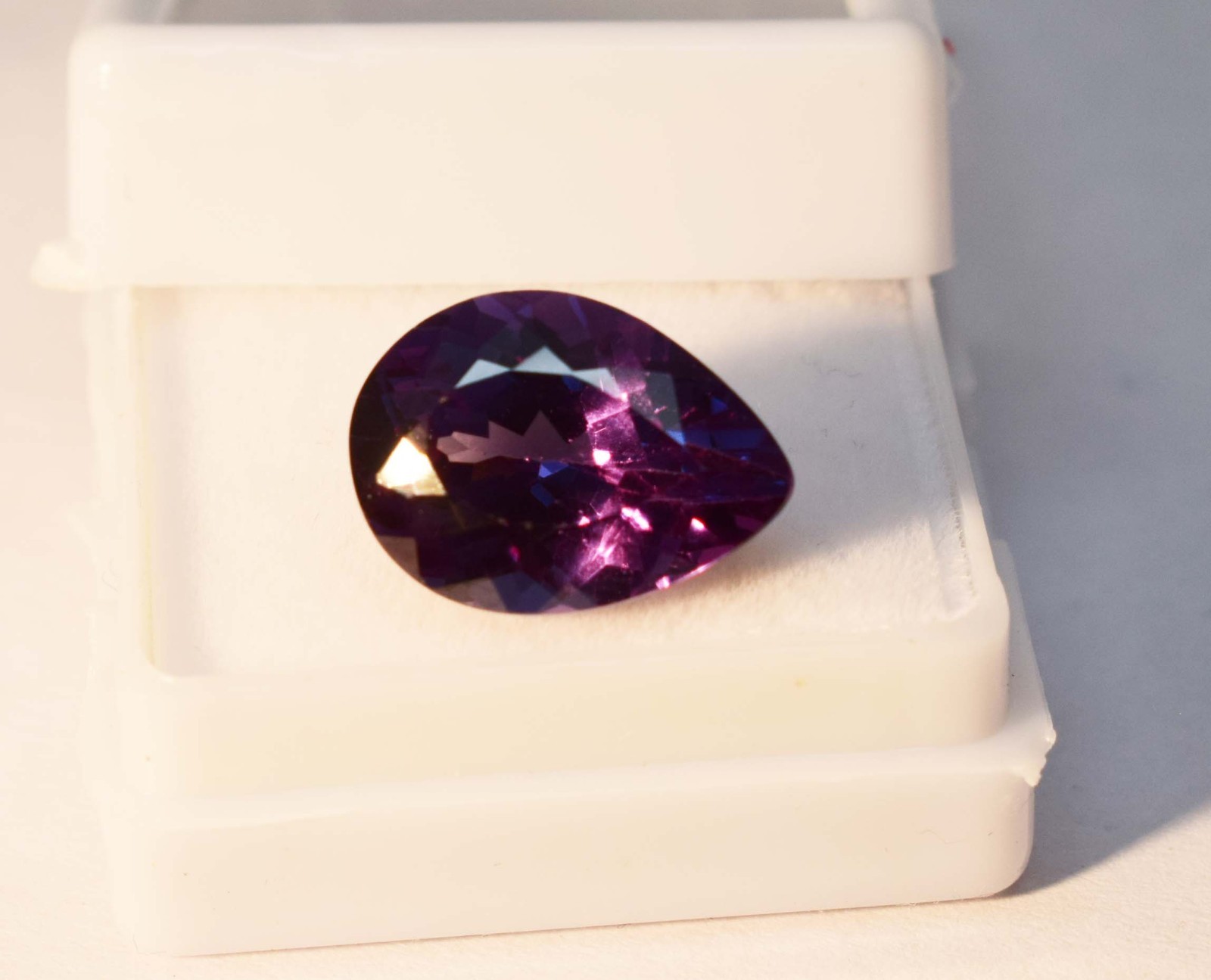 10Ct Natural Alexandrite gemstone Pear cut Color Changing Alexandrite