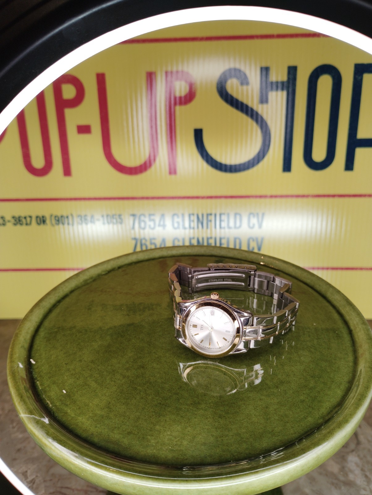 Stainless Steel Wristwatch with Silver Dial TFX Brand