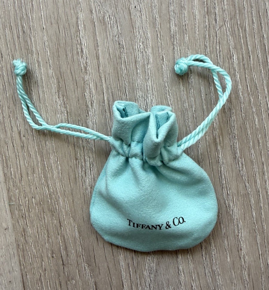 Tiffany Empty Packaging Small Blue Drawstring Closure Jewelry Pouch – New!