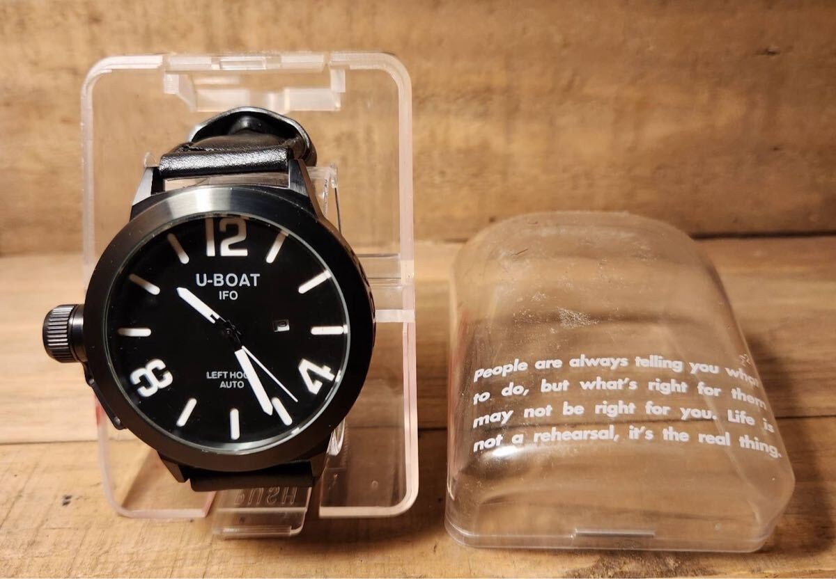 [B1Y] U BOAT IFO LEFT HOOK AUTO Left Hook Automatic Watch Damascus [z9s]