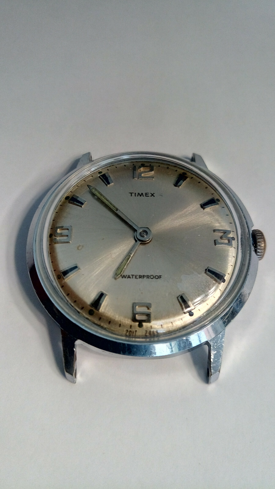 1969 Timex MARLIN Manual Wind #2017 Wristwatch Waterproof, Chrome Case