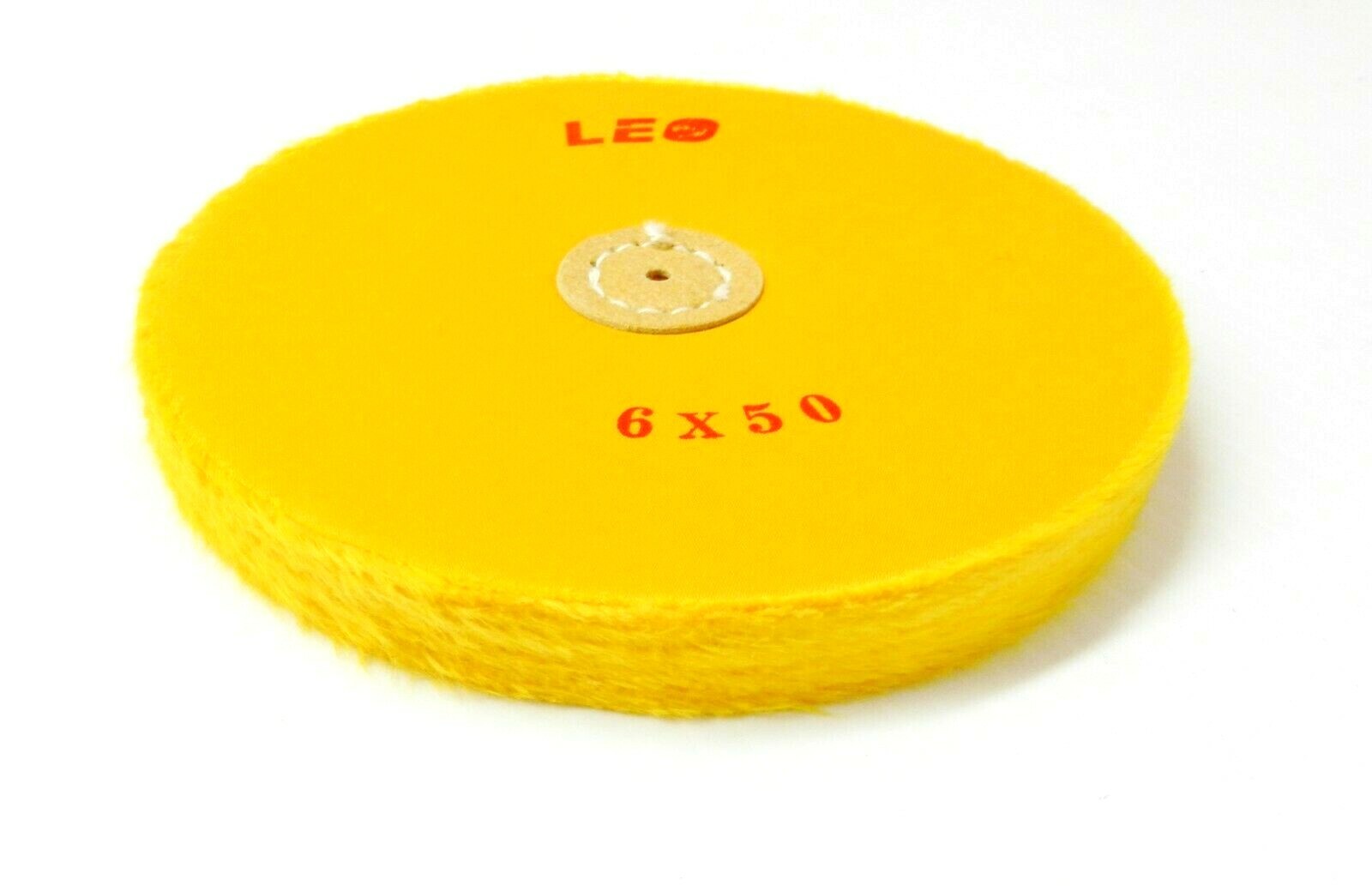 6″ Buff Wheel Yellow Treated Jewelry Polishing Buff 50ply Leather Center
