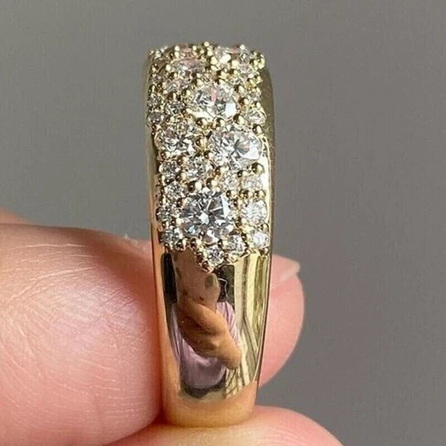 2Ct Round Cut Lab-Created Diamond Engagement Ring 14K Yellow Gold Plated