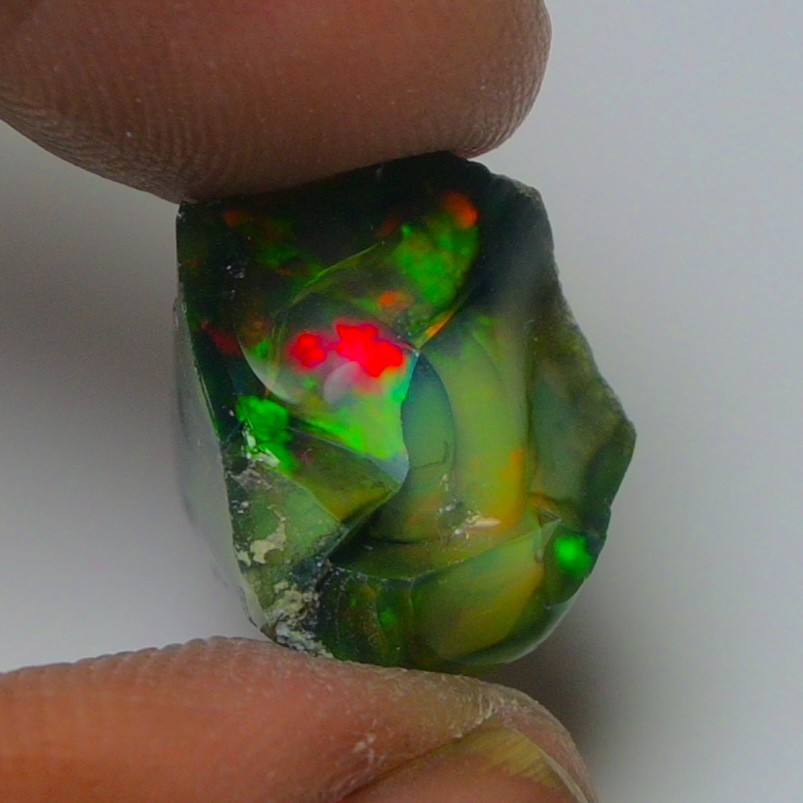 Blue Opal Rough 6.80 Carats, Smoked Ethiopian Welo Opal Rough, Fire Opal Raw