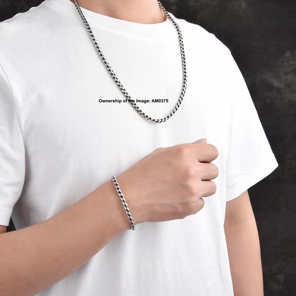 Pure 925 Sterling Silver 5mm Round Wheat Link Chain Women Men’s Bracelet 7.9inch