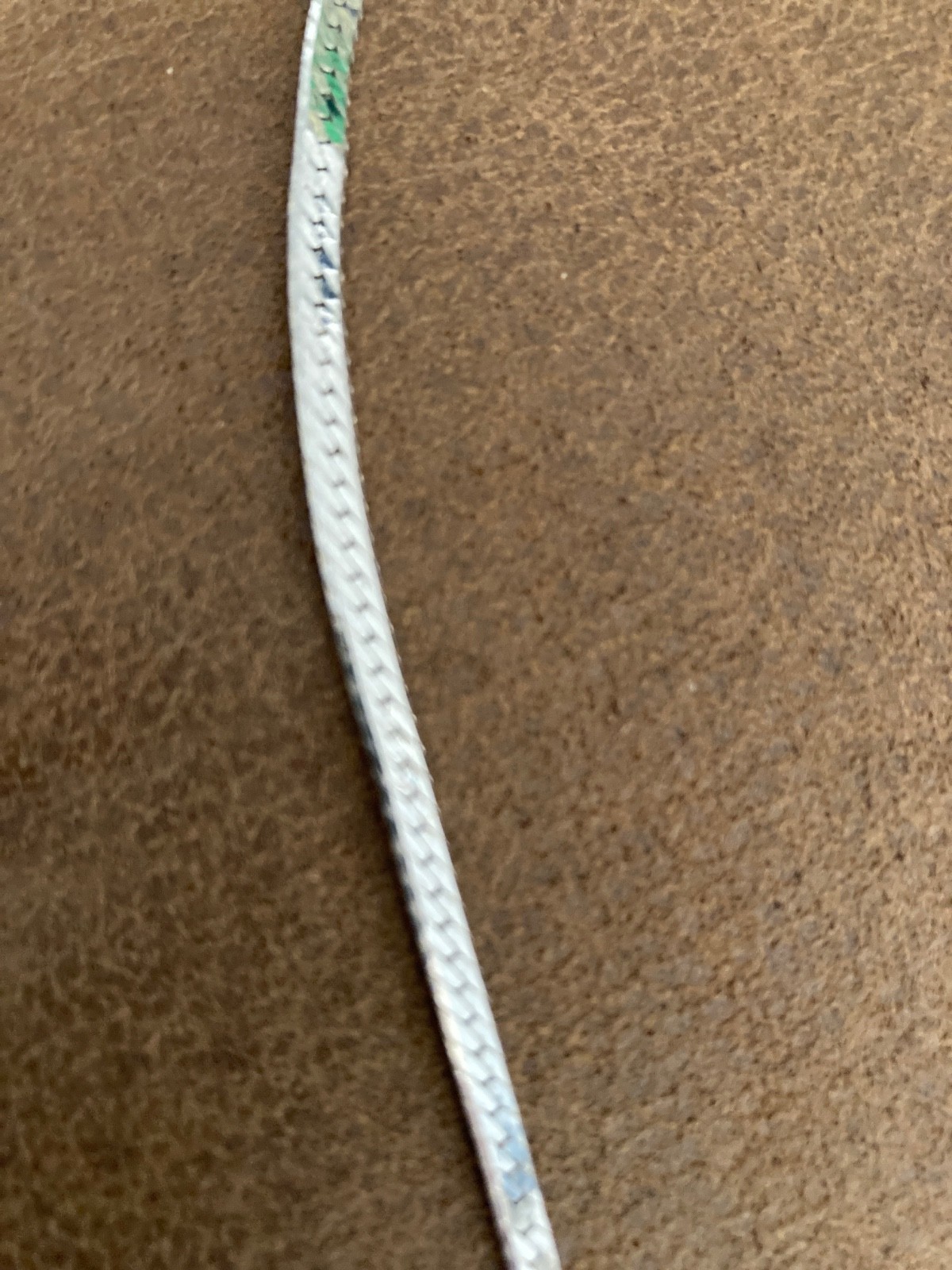 Sterling silver flat herringbone snake necklace
