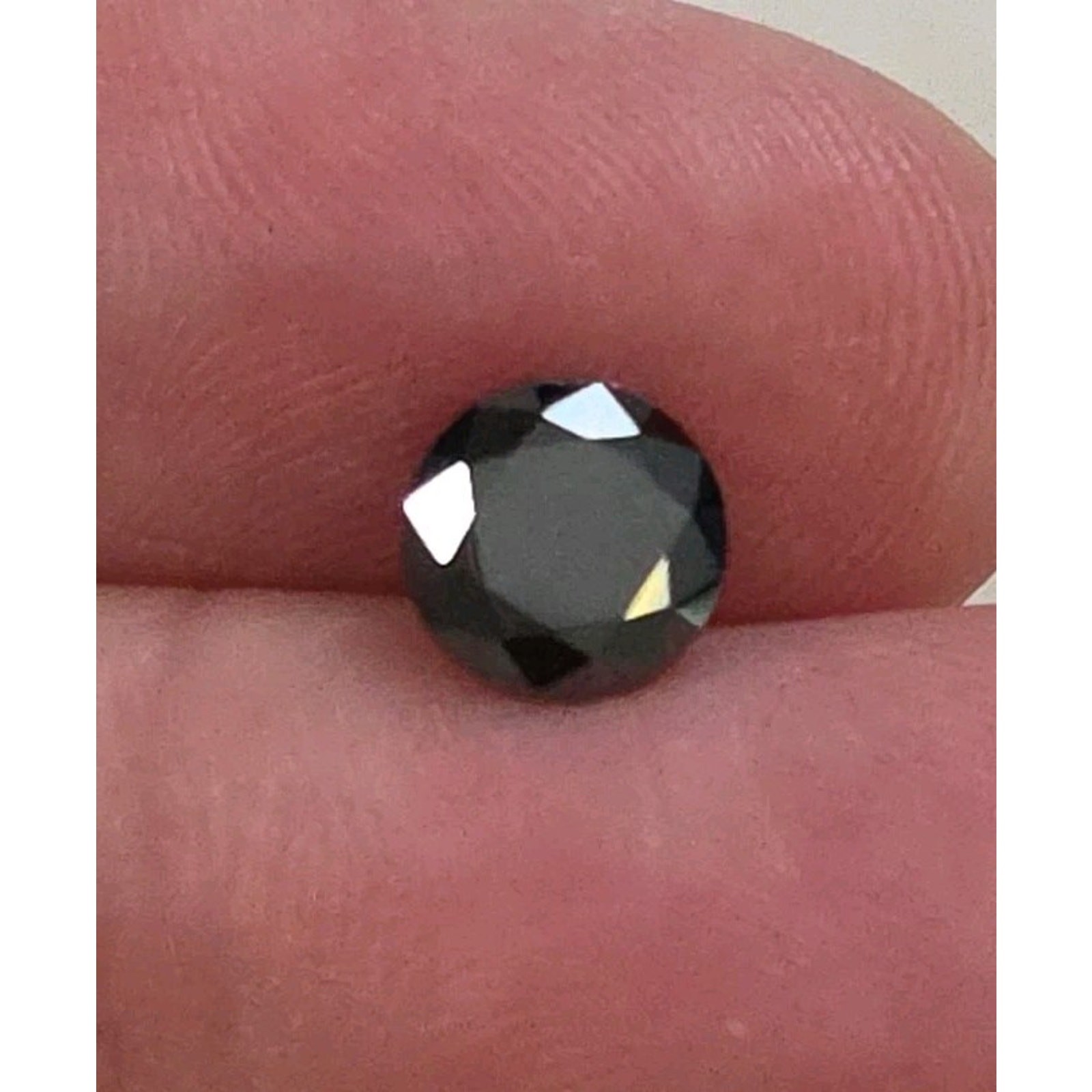 Fancy Black Moissanite Loose Stone Round 6.5mm 1.0ct