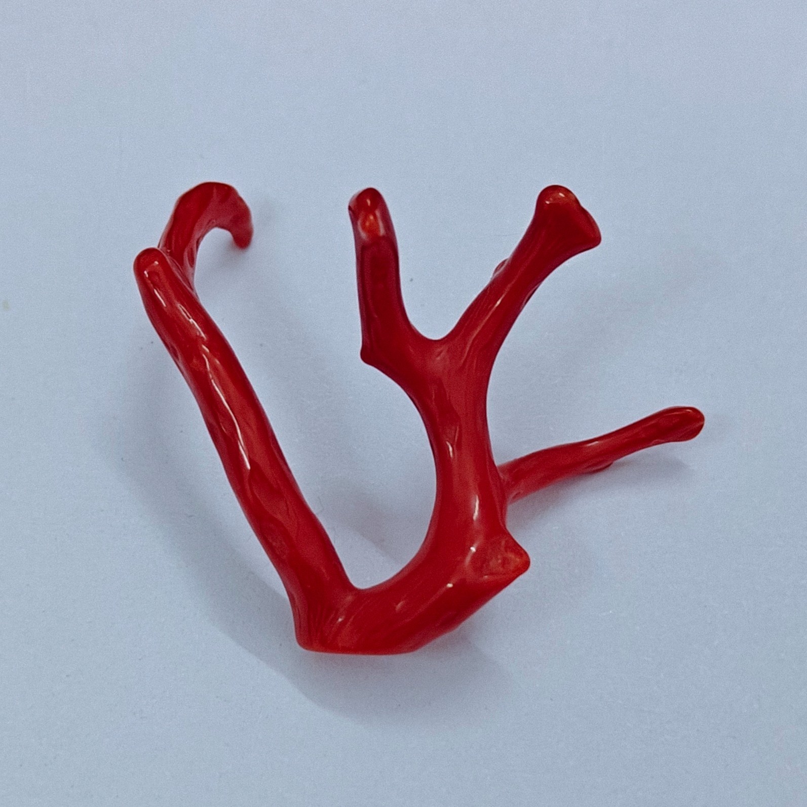 Polished Red Coral Branch Natural Italian Rough Stick Loose Gemstone For Pendant