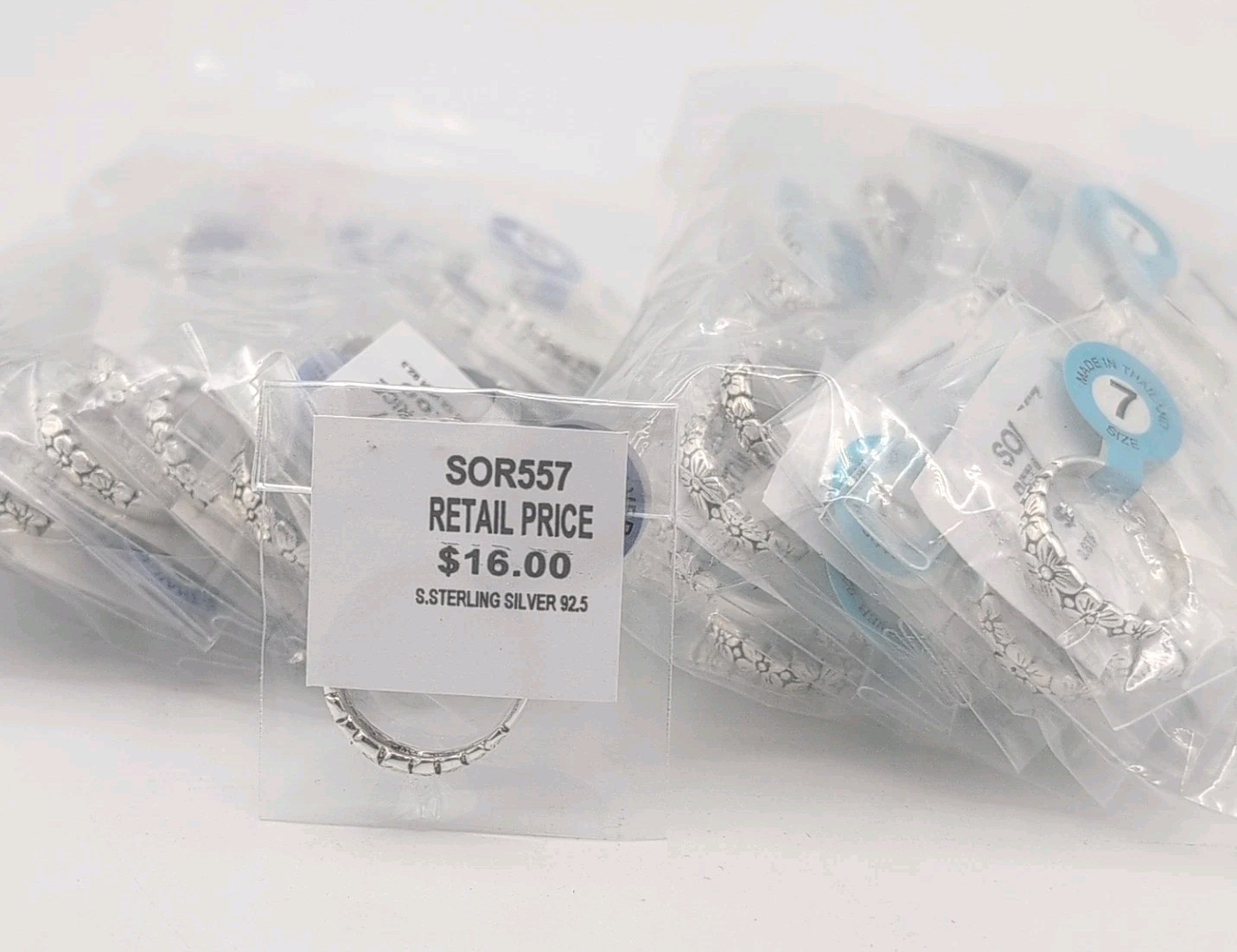 Solid 925 Sterling Silver (2.1g) Floral Band Flower Stacker Ring [Sizes 6-10]