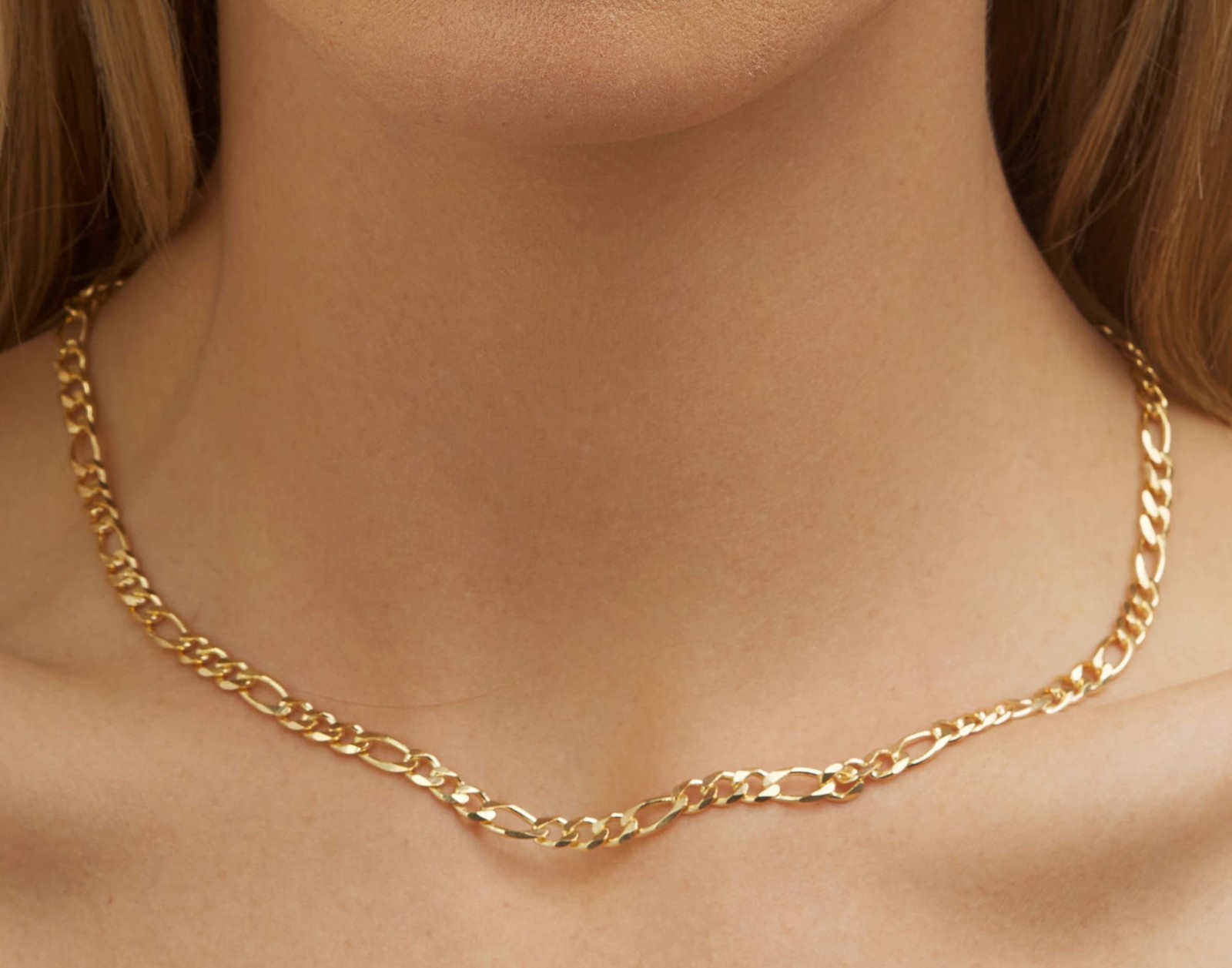 Barzel 18K Gold Plated Figaro Chain Necklace 2MM, 2.5MM, 3MM, 4MM, 4.5MM & 5M…