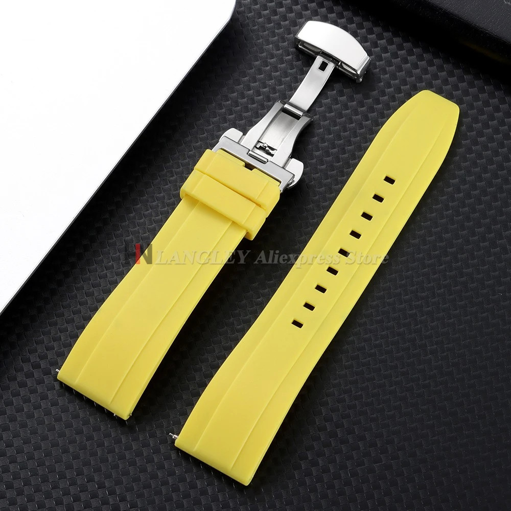 Quick Release Silicone Rubber Watch Strap 18mm 20mm 22mm 24mm Sport Band