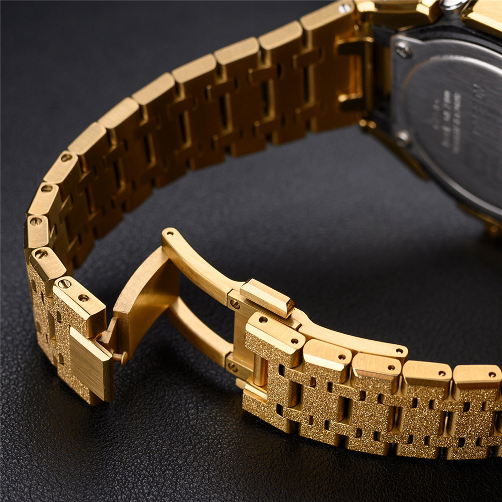 Frost Gold Stainless Steel Bezel AP Mod Kit Case Band Strap for G-SHOCK GA-2100