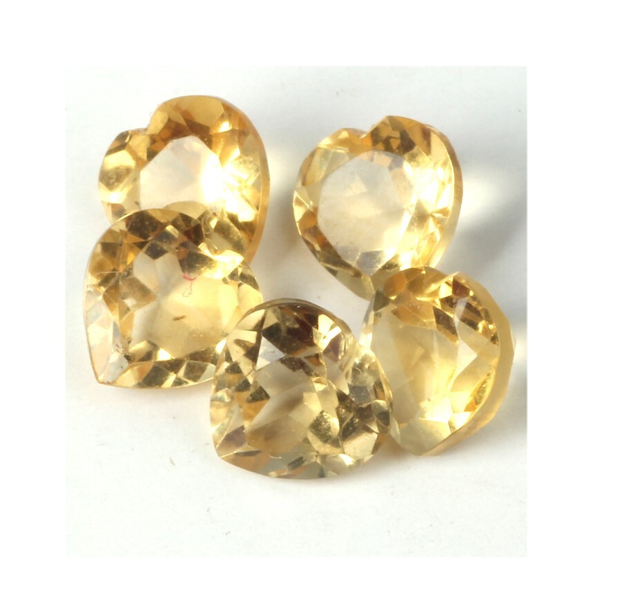 Natural Citrine Heart Cut Faceted Loose Gemstone For Making All Type Jewelry