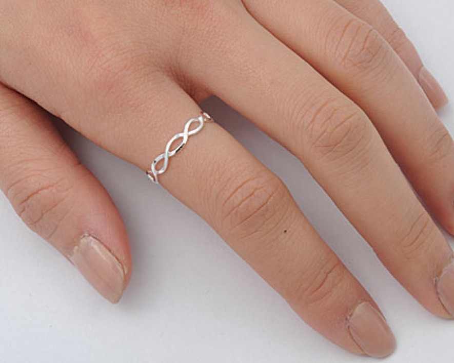 USA Seller Tiny Infinity Ring Sterling Silver 925 Best Price Jewelry Selectable