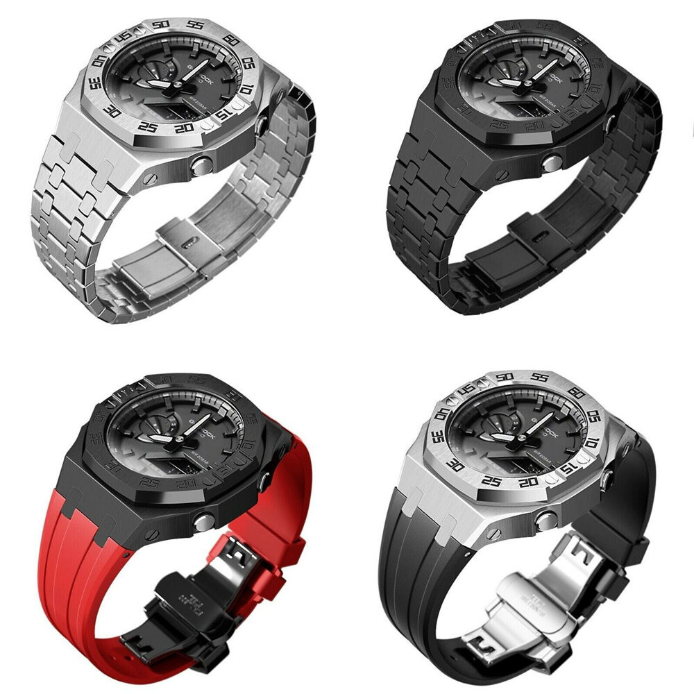 Dial Bezel AP Mod Kit Metal Refit Case Band Strap Cover for G-Shock GA-2100/2110