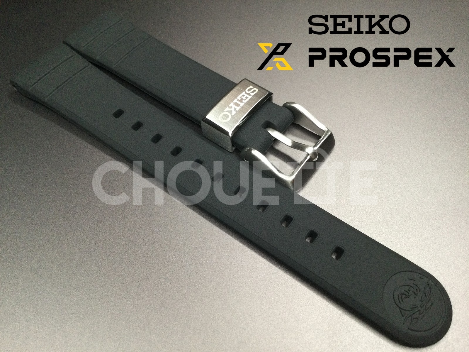 Seiko Prospex SBDN075 / V147-0CS0, SBDJ055 20mm Black Silicone Rubber Strap Band