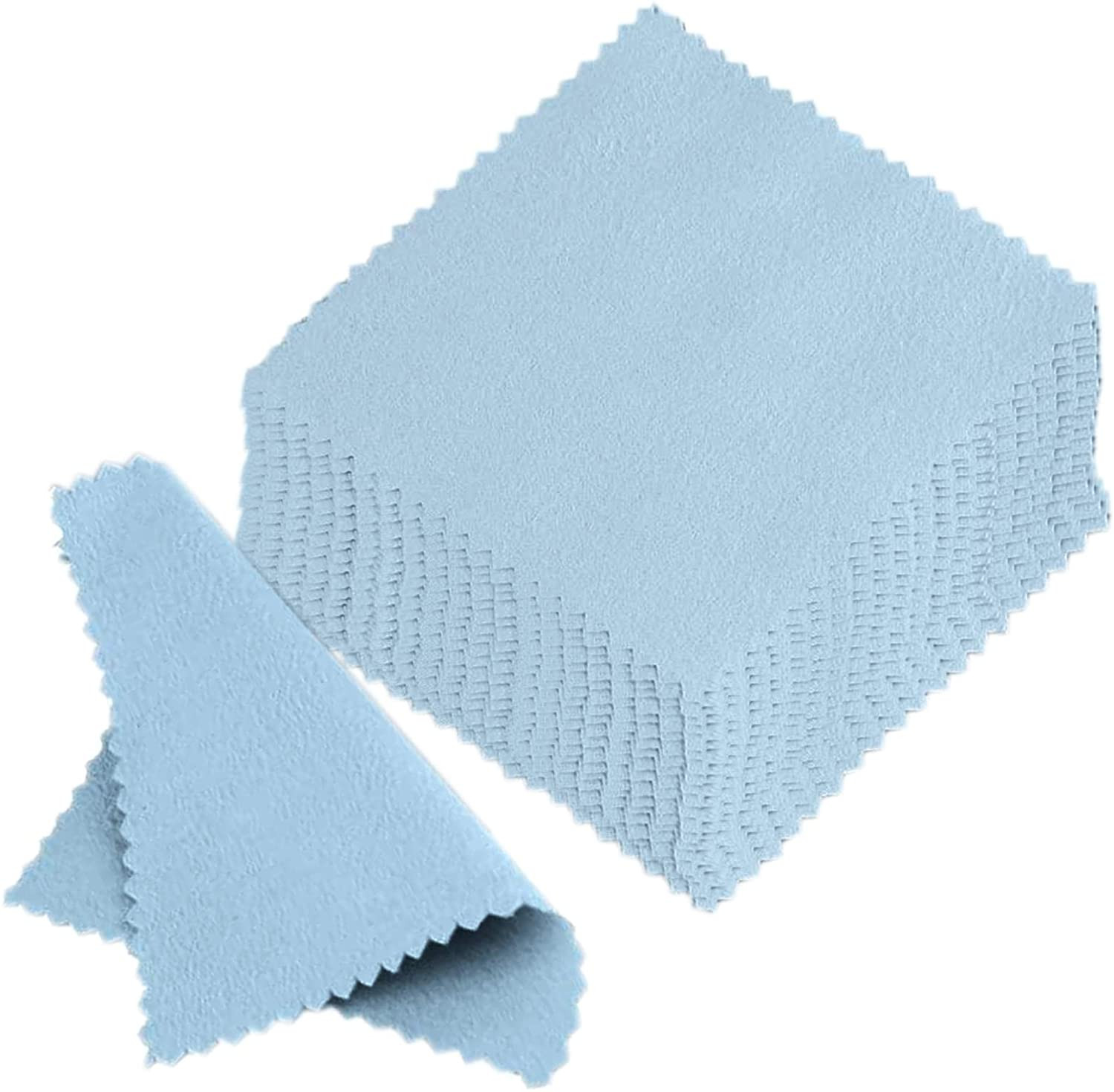 50Pcs Jewelry Polishing Cloth Sterling Silver Gold Watch Coin Cleaner | 3.2in x
