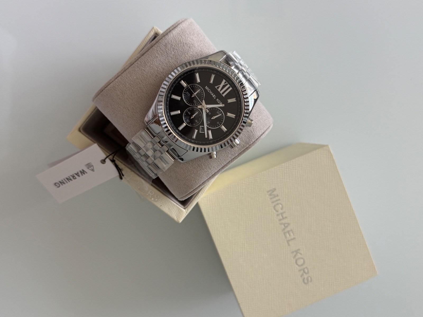 Michael Kors Lexington 44mm Stainless Steel Case and Stainless Steel Band Men’s