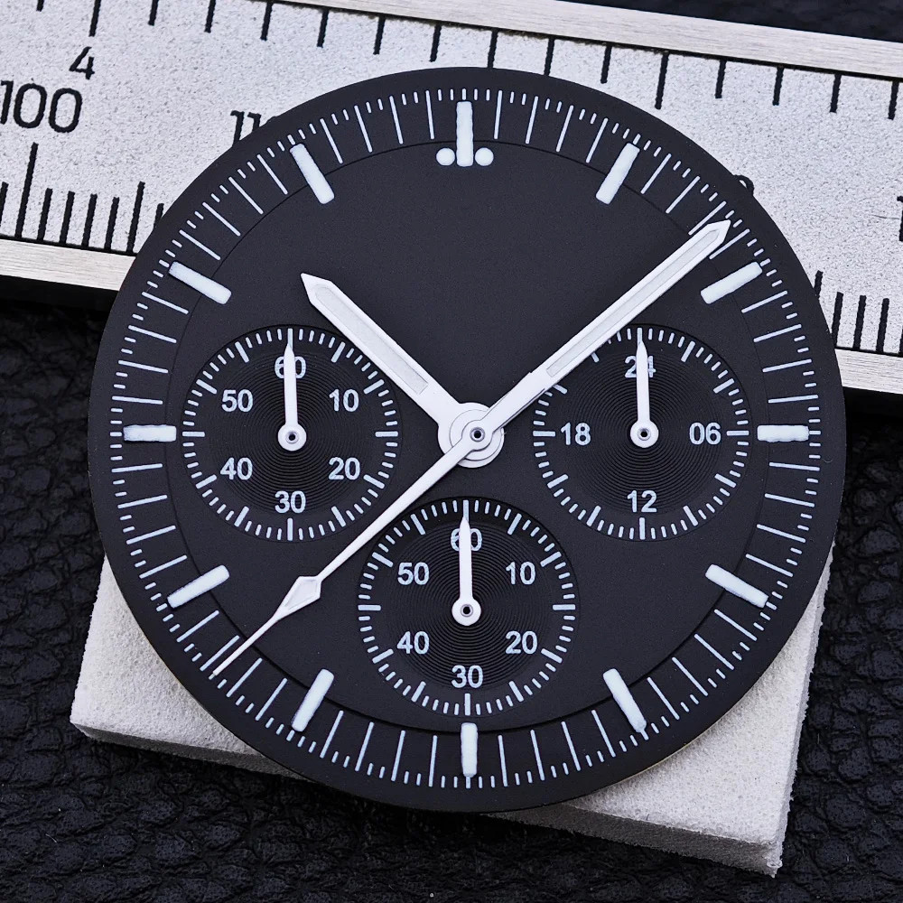 32.5mm Diameter Luminous Watch Dial Face For VK63 Movement Replacement Parts