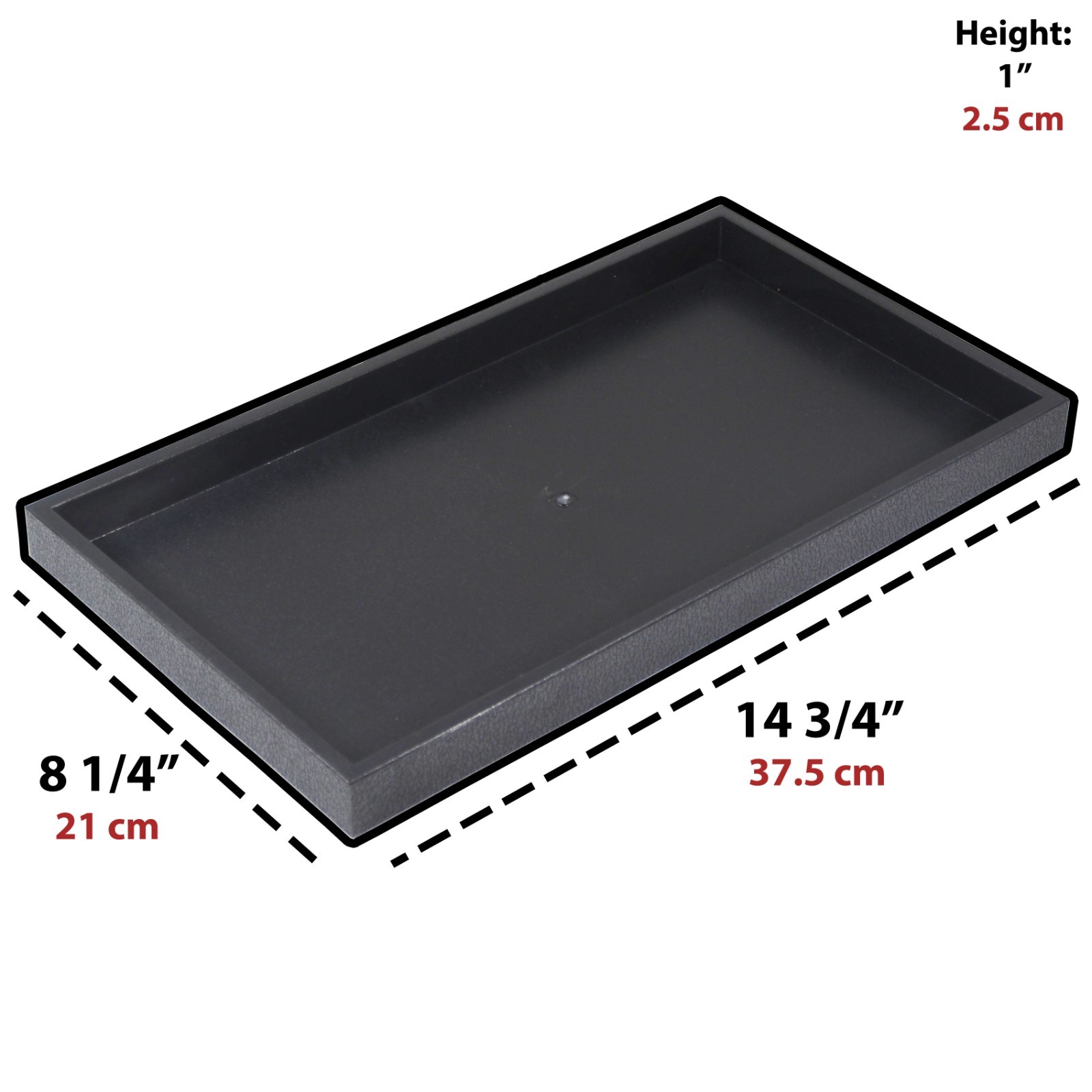 888 Display 1-Inch Deep Full Size Plastic Stackable Jewelry display tray