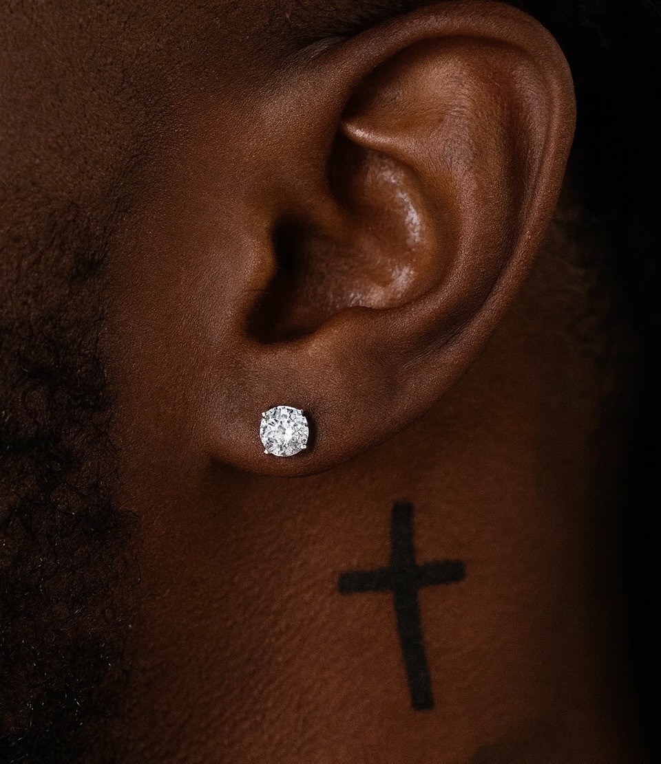 3mm-8mm VVS1 Moissanite Screw back Stud Earrings 925 Silver Mens Ladies Women