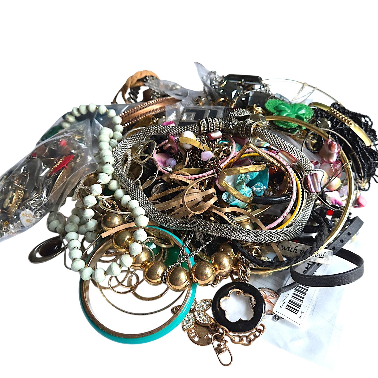 5 Lb Mixed Jewelry Craft Lot Repurpose Upcycle Harvest Repair Wearable CL17