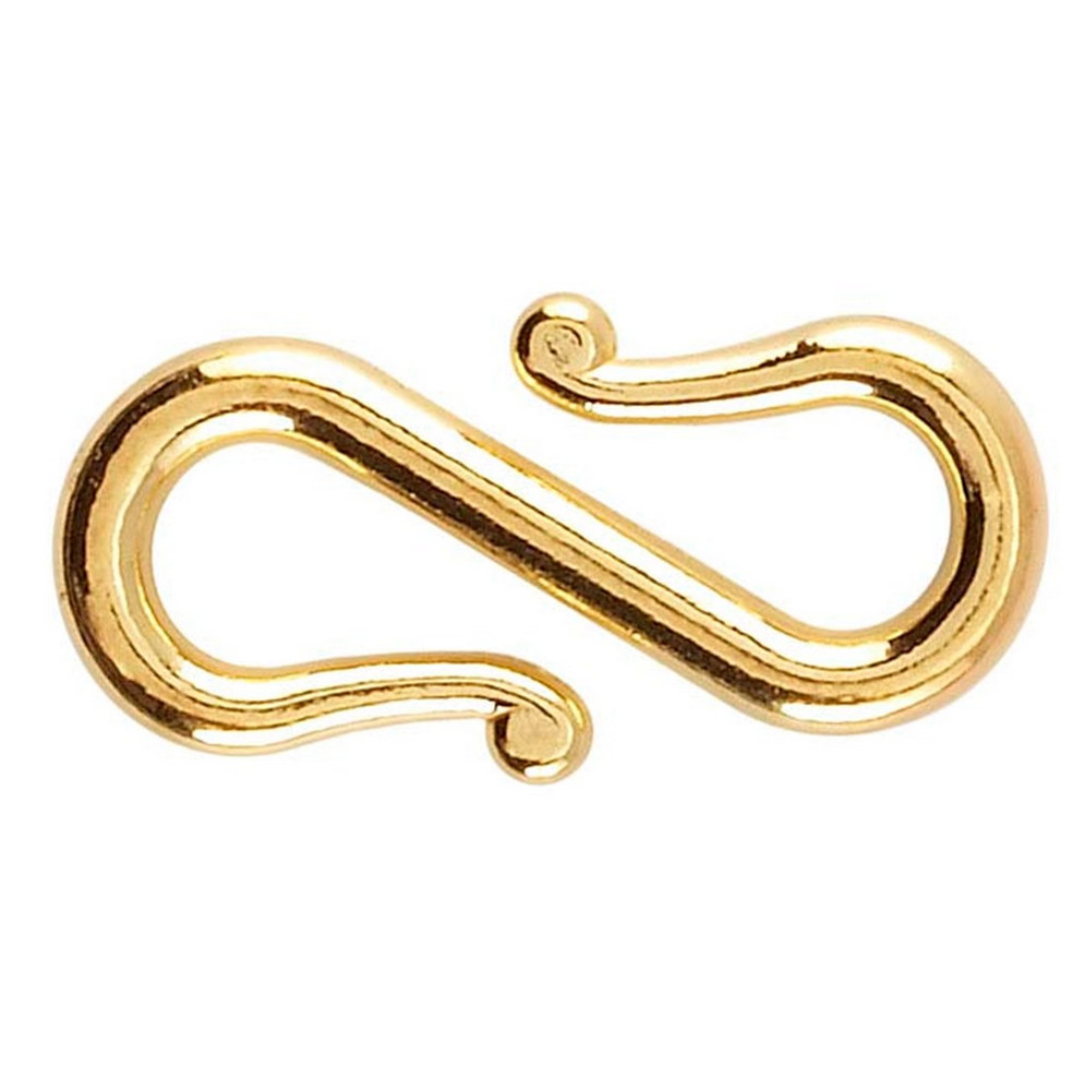 12.5mm SMALL 18k Yellow Gold S Hook Clasp Extender USA MADE