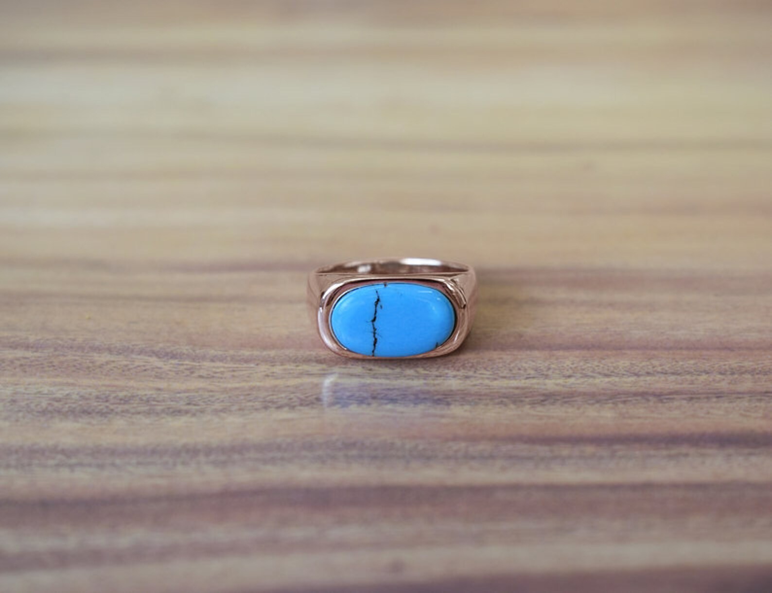 Premium 18k Gold Filled Turquoise Ring Birthstone ship by fedex