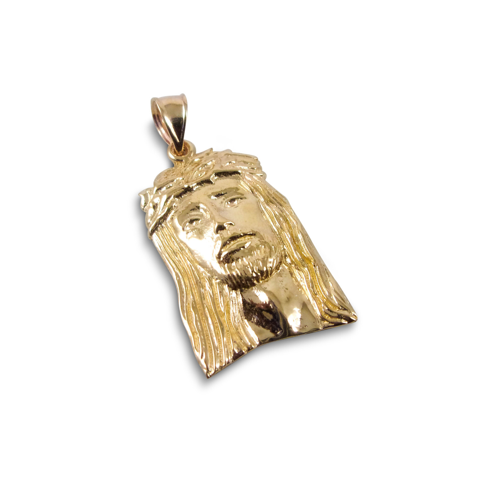 Solid 10K Yellow Gold Jesus Piece Gold Jesus Pendant 2.4g 1″