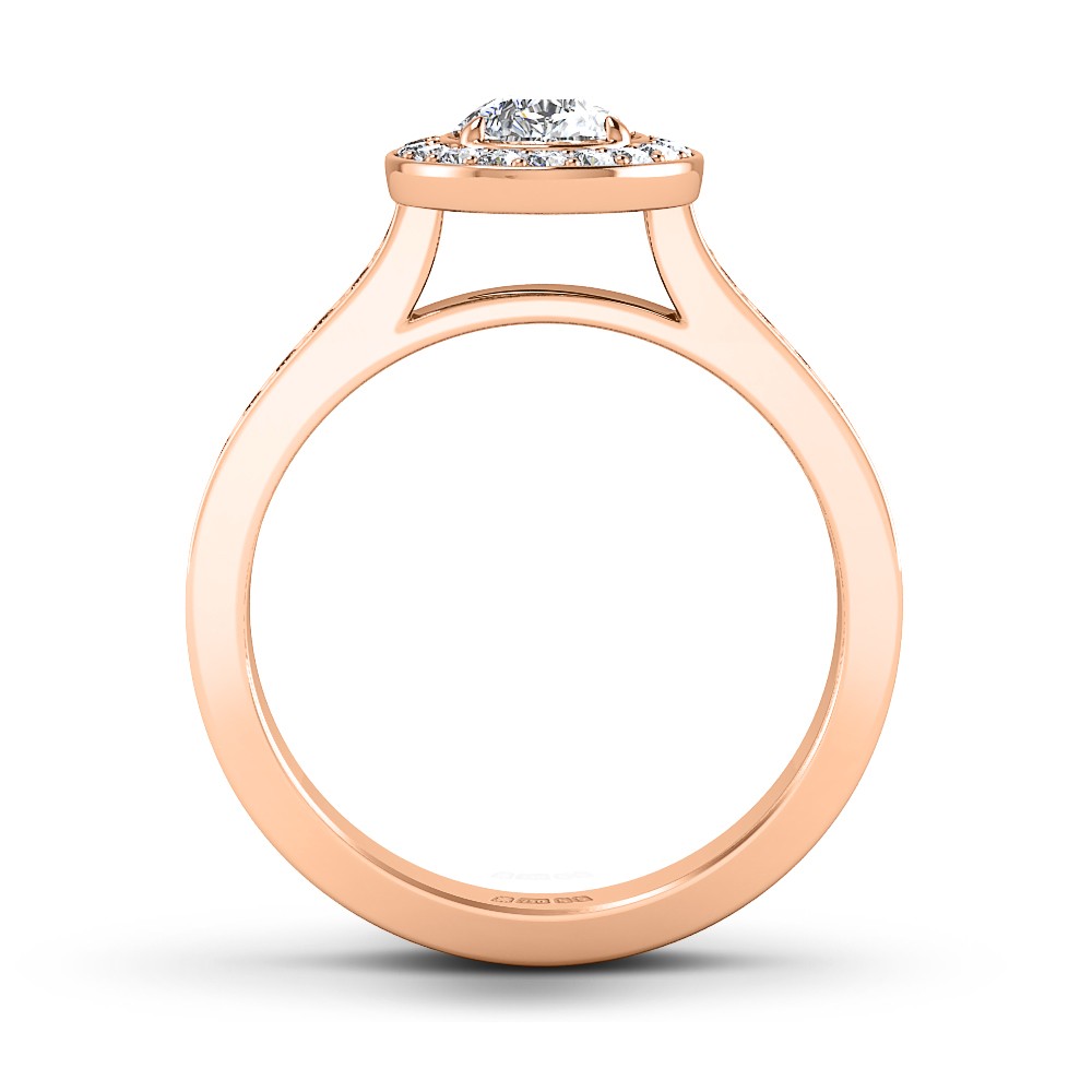 14K Yellow Gold Pear Cut Lab Created Diamond Ring for Women, 1.8 CT Total