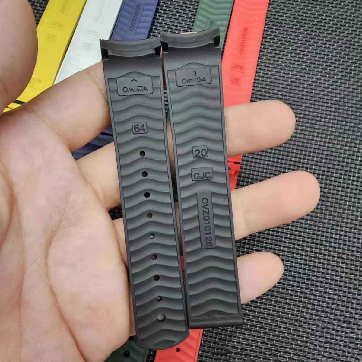 20mm FKM Rubber Strap Silicone Watch Band For Omega Seamaster Diver 300M 42mm