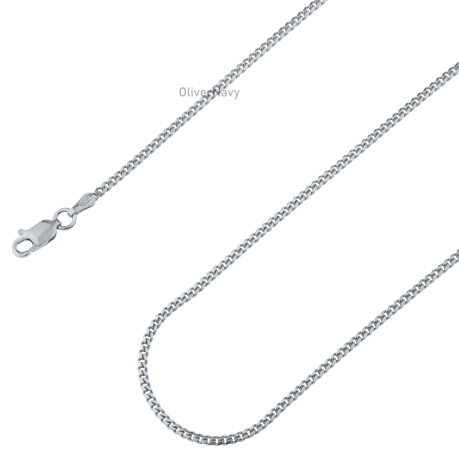 925 Sterling Silver 2mm Miami Cuban Curb Link Chain Necklace 16”-30” Italian