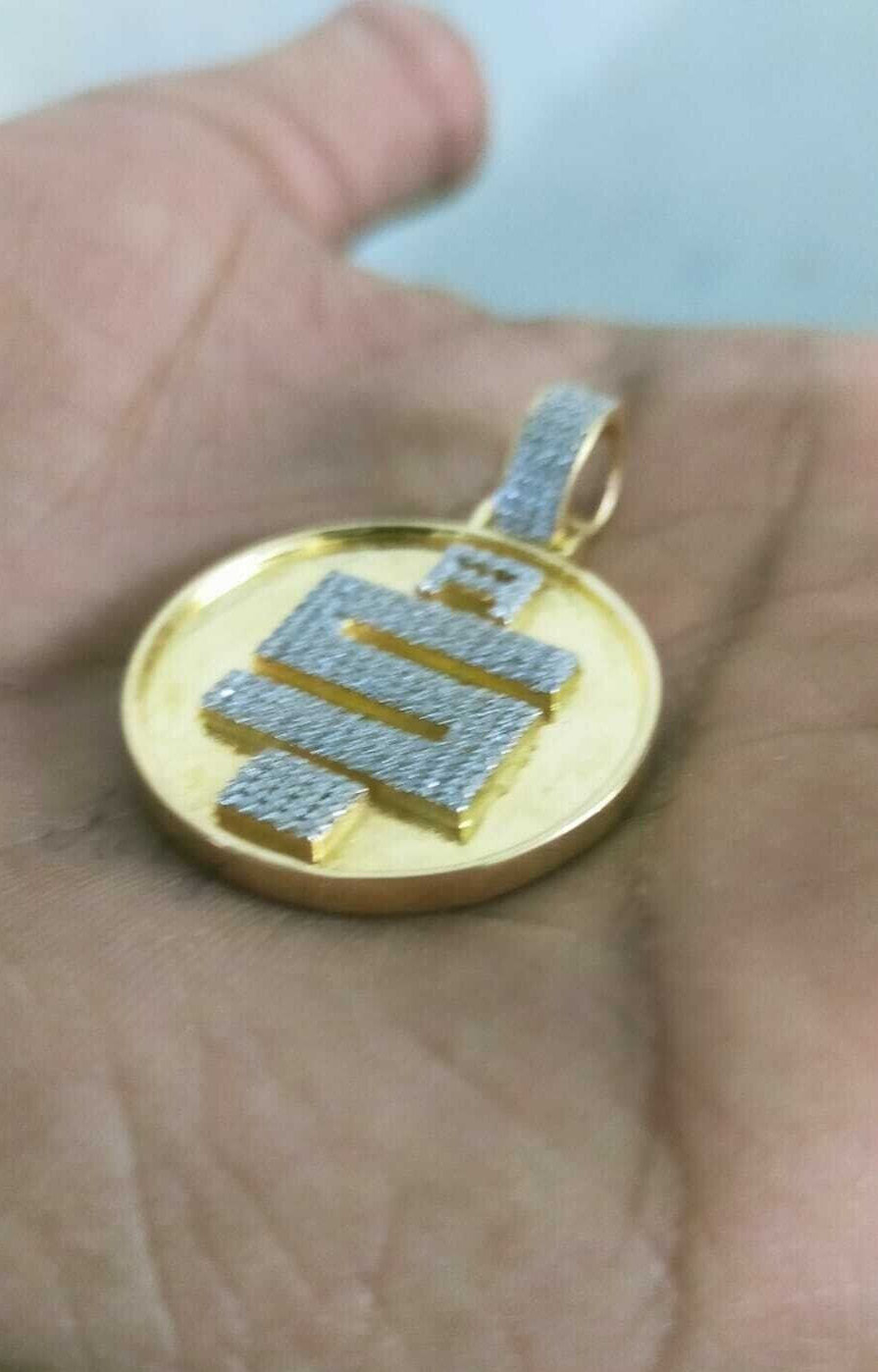 All Money 2ct Round Cut Lab Created Diamond Pendant 14k Yellow Gold Finish