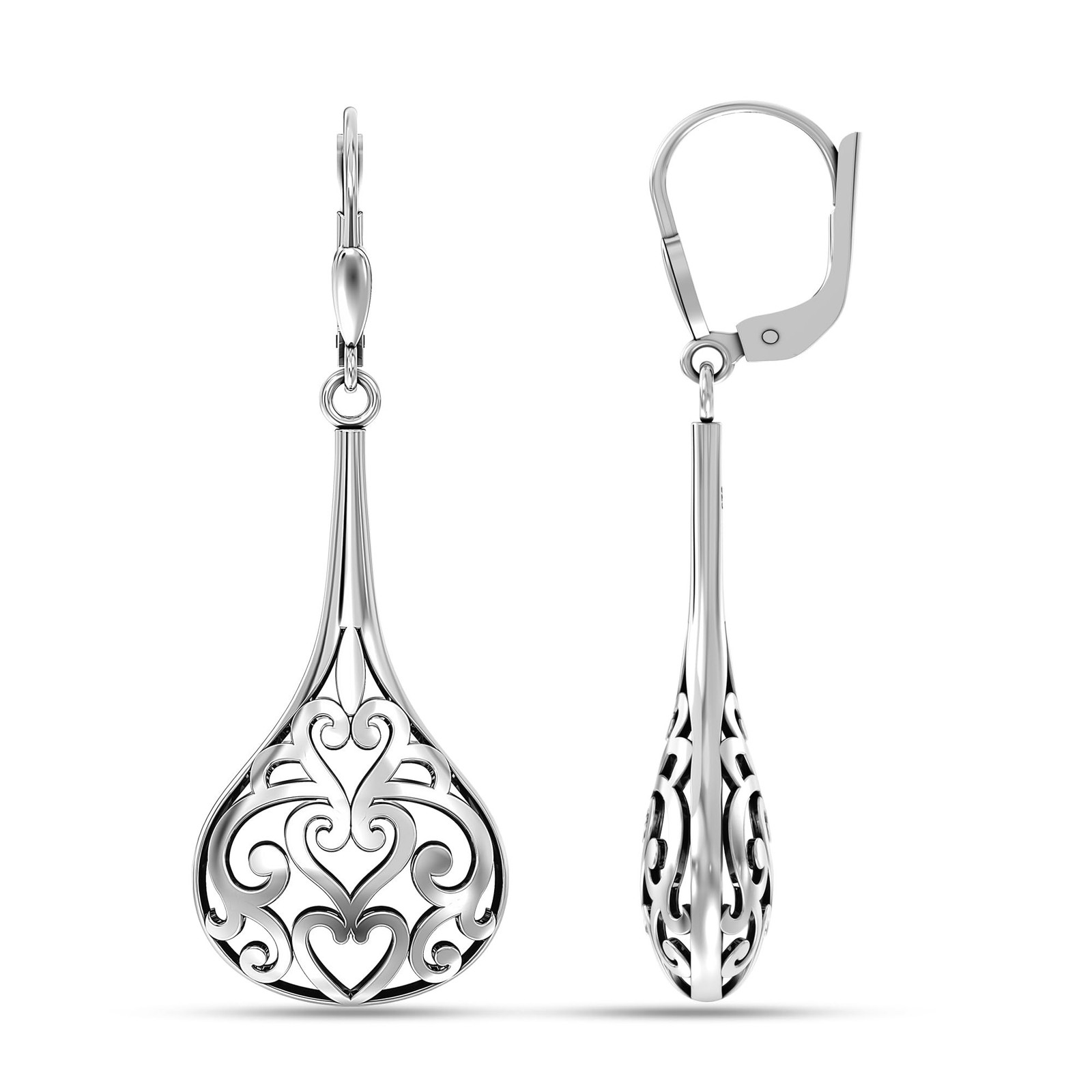 LeCalla 925 Sterling Silver Leverback Drop Earrings | Lightweight Celtic-Knot…